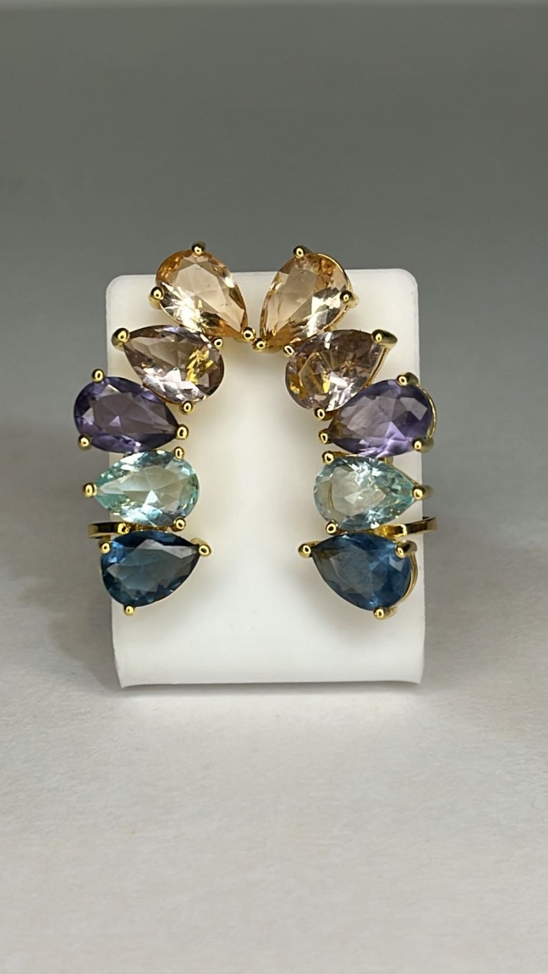 Brinco Gotas Coloridas