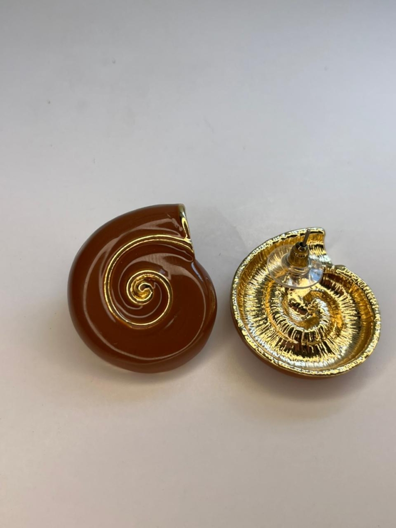 Brinco Caracol Marrom