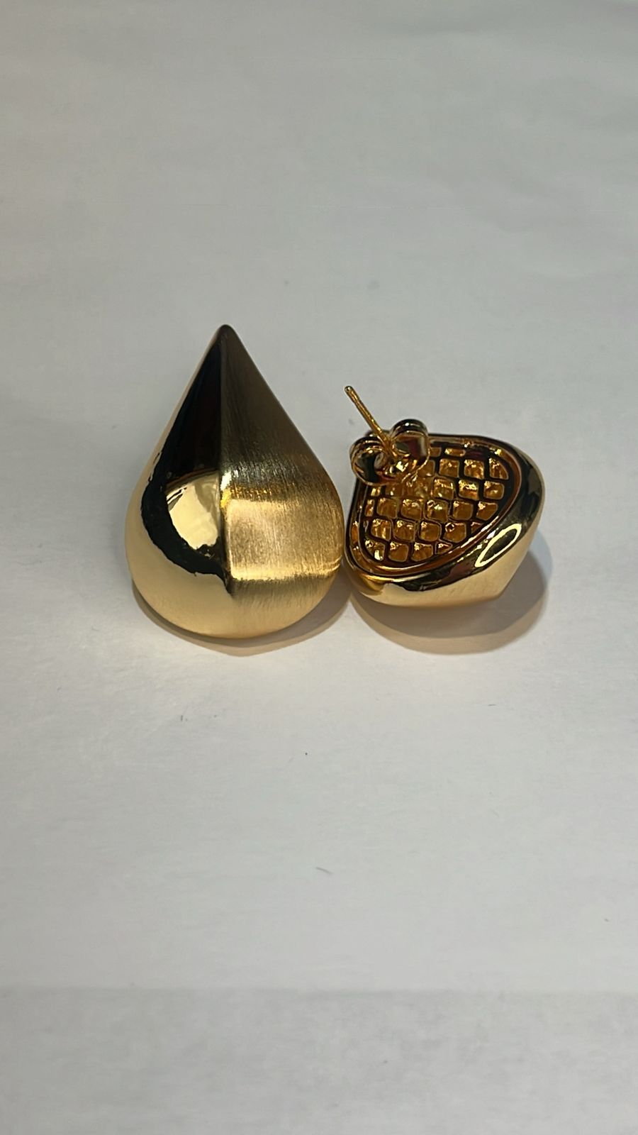 Brinco Gota Dupla Textura