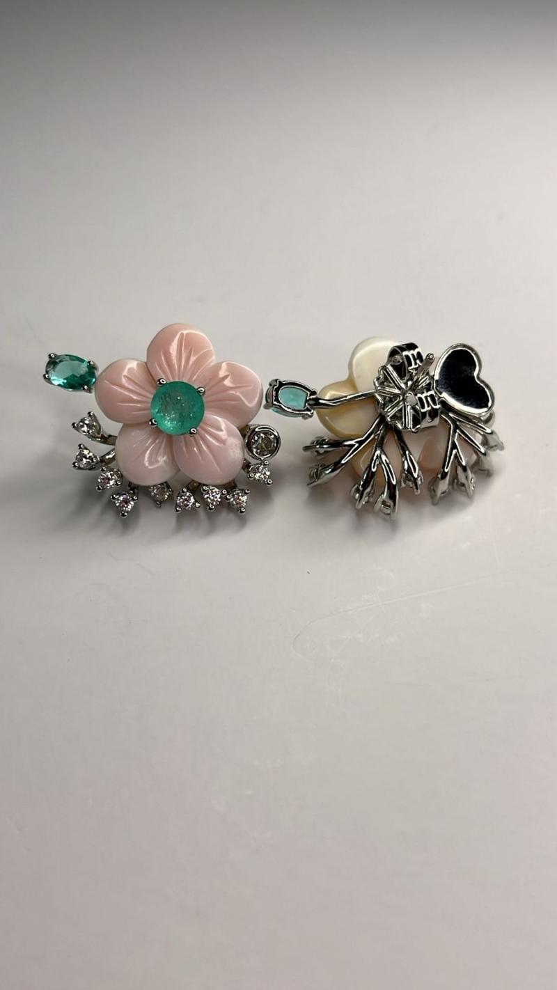 Brinco Flor Aurora Celeste