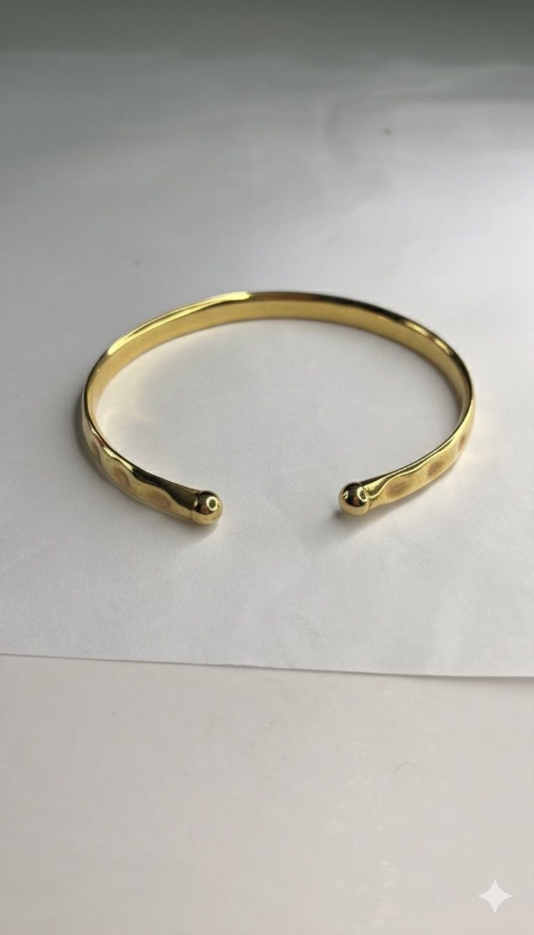Bracelete Torc Texturizado Dourado