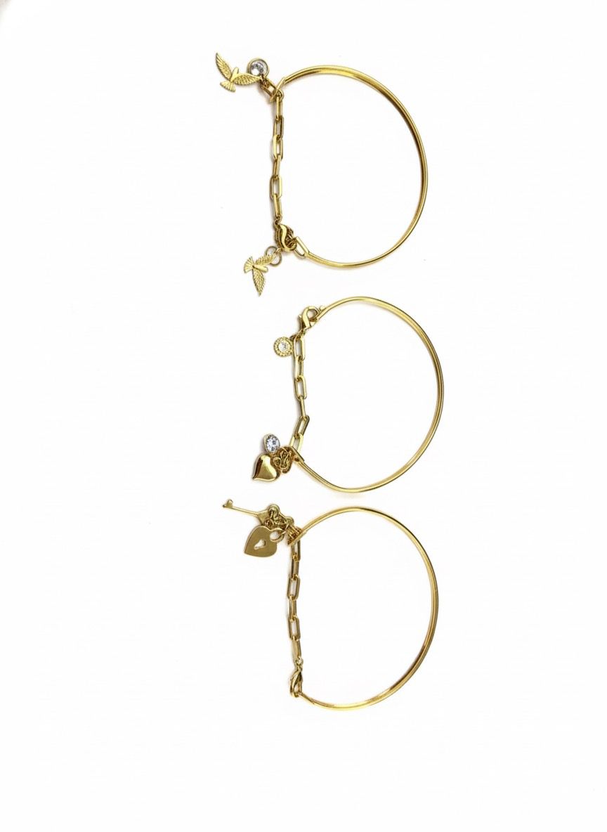 Trio de Braceletes Simbolismo e Charme