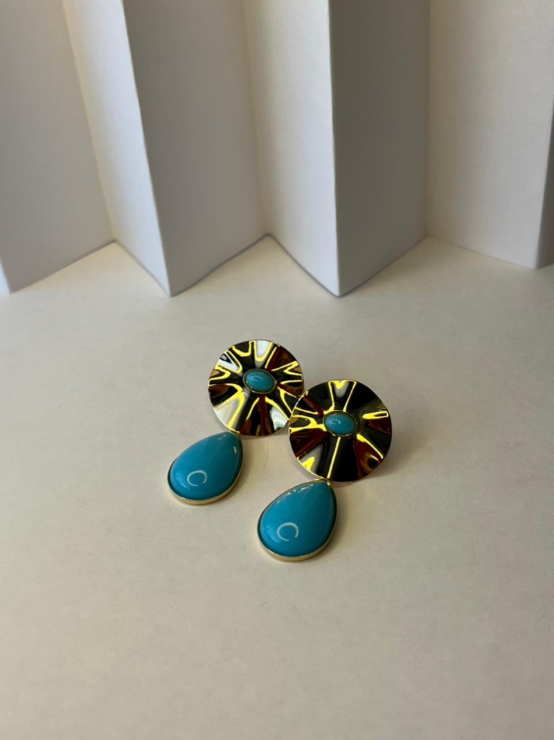 Brinco Aurora Turquesa