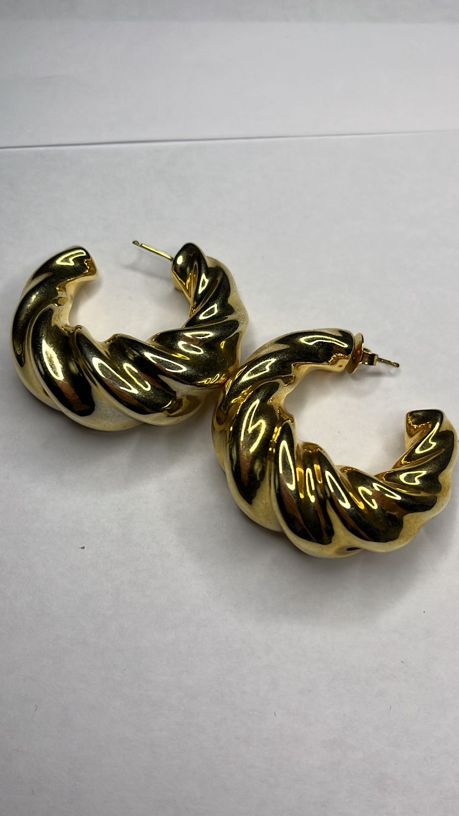 Brinco Argola Trançada Dourada