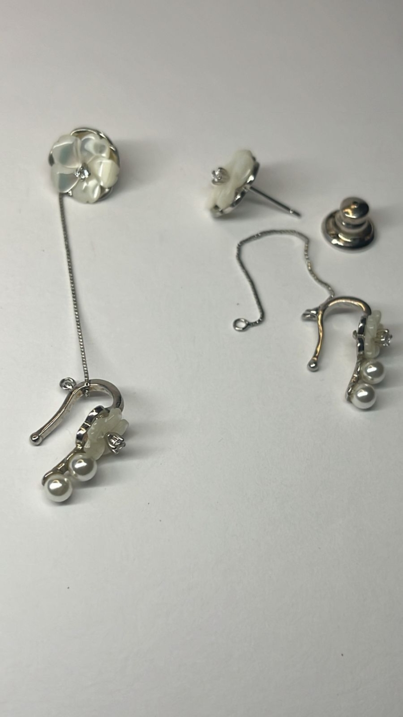 Brinco Orquídea de Luz (Ear Cuff & Pendente)